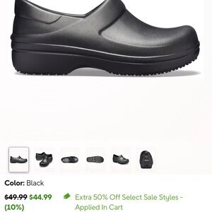 CROCS Black Work-Friendly Slip-On Clog